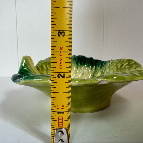 Vintage Italian Majolica Pottery Multi Coloured Cabbage Leaf Bowl - Picture 11 of 11